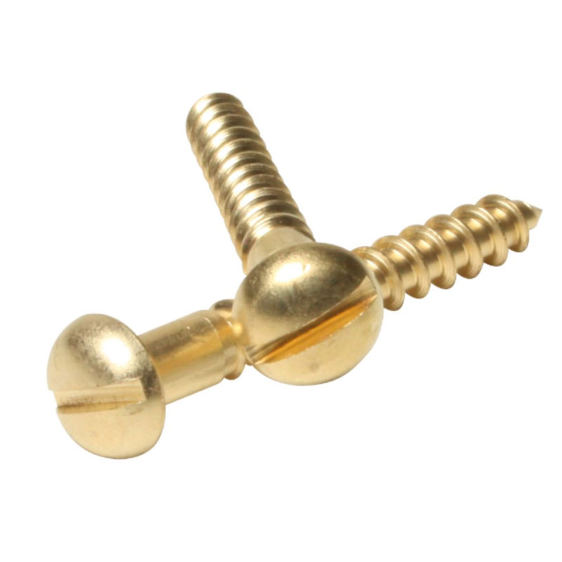 6x5/8 Slotted Countersunk Brass Screw