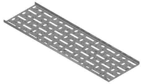 Straight tray 12mm deep, 100mm wide, pre galvanised x 3mtr long
