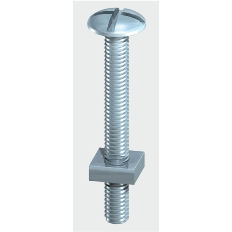 M8x120 Roofing Bolt and Square Nut