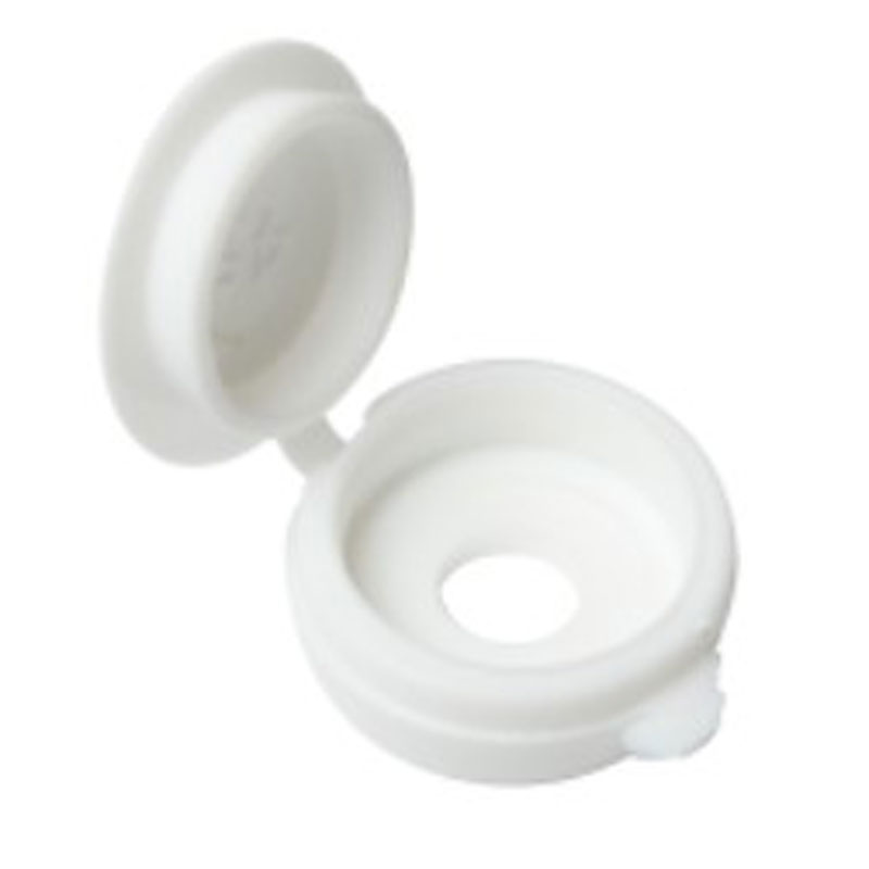 10-12 Gauge White Hinged Cover Caps