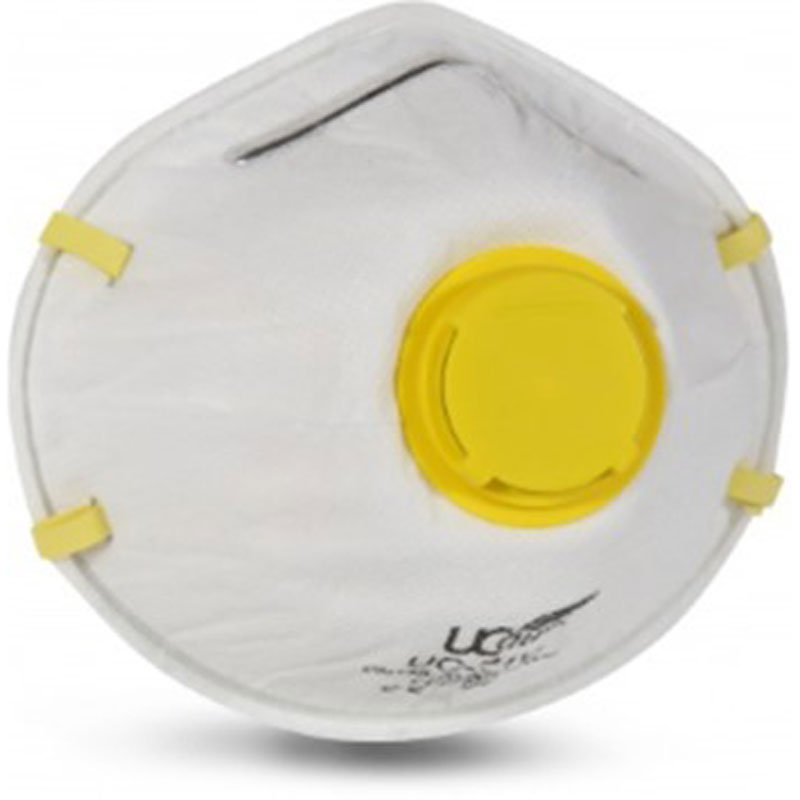 FFP1 Valved disposable cup shaped respirator protects against dusts/mists and fumes.