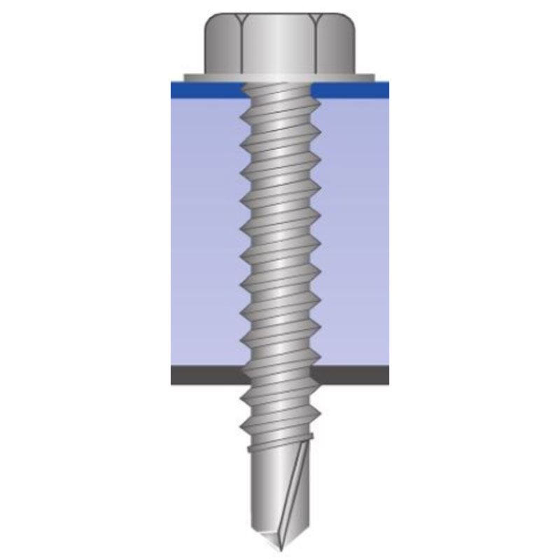 5.5x100mm Tek Screw No.2 Point 5/16" Hex Head