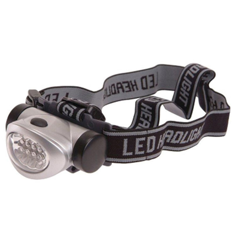 Headlight, 3 Function Silver 8 LED