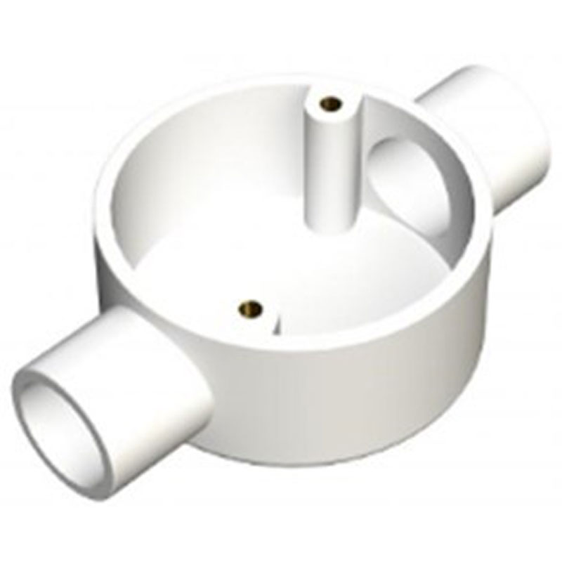 20mm Through Box White PVC