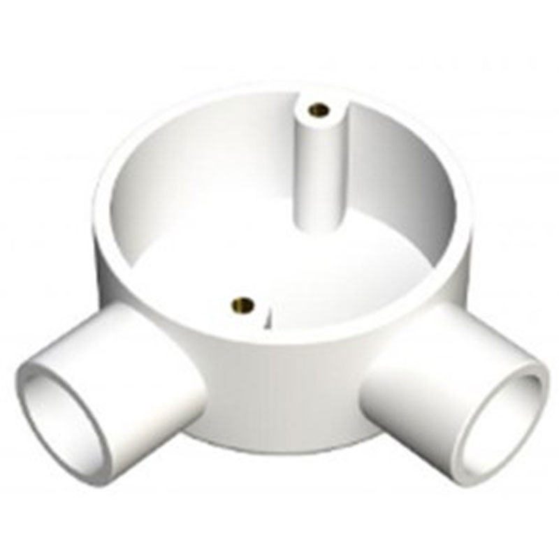 20mm Angle Box White PVC