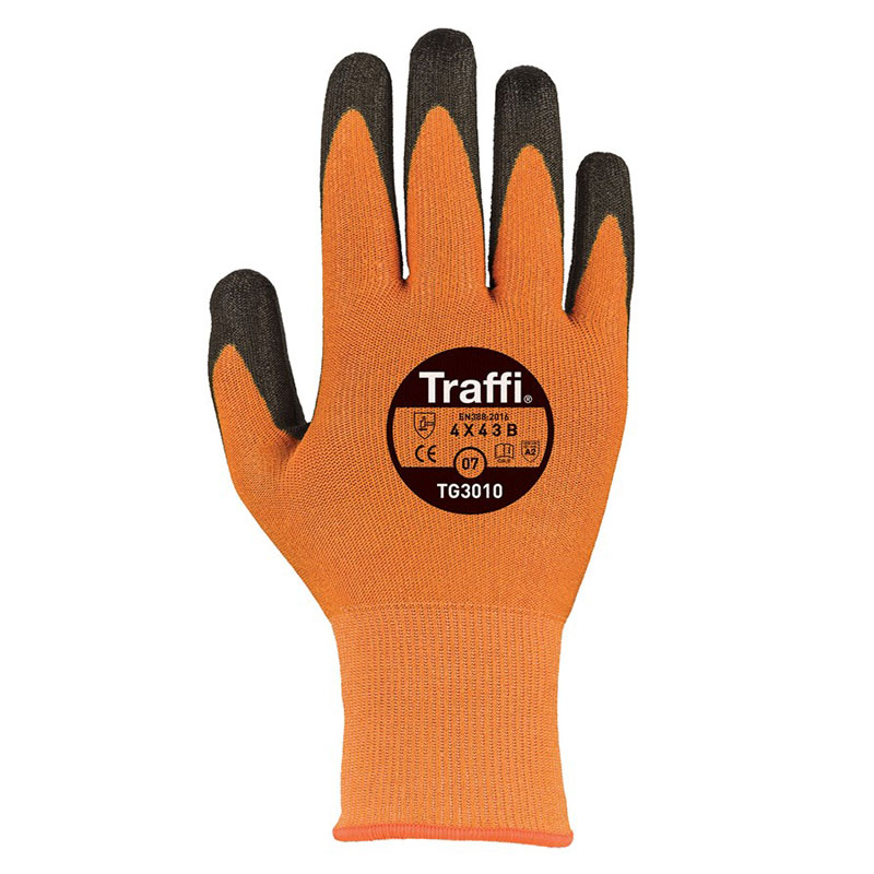 TraffiGlove Orange Classic X-Dura Cut Level 3 Size 8