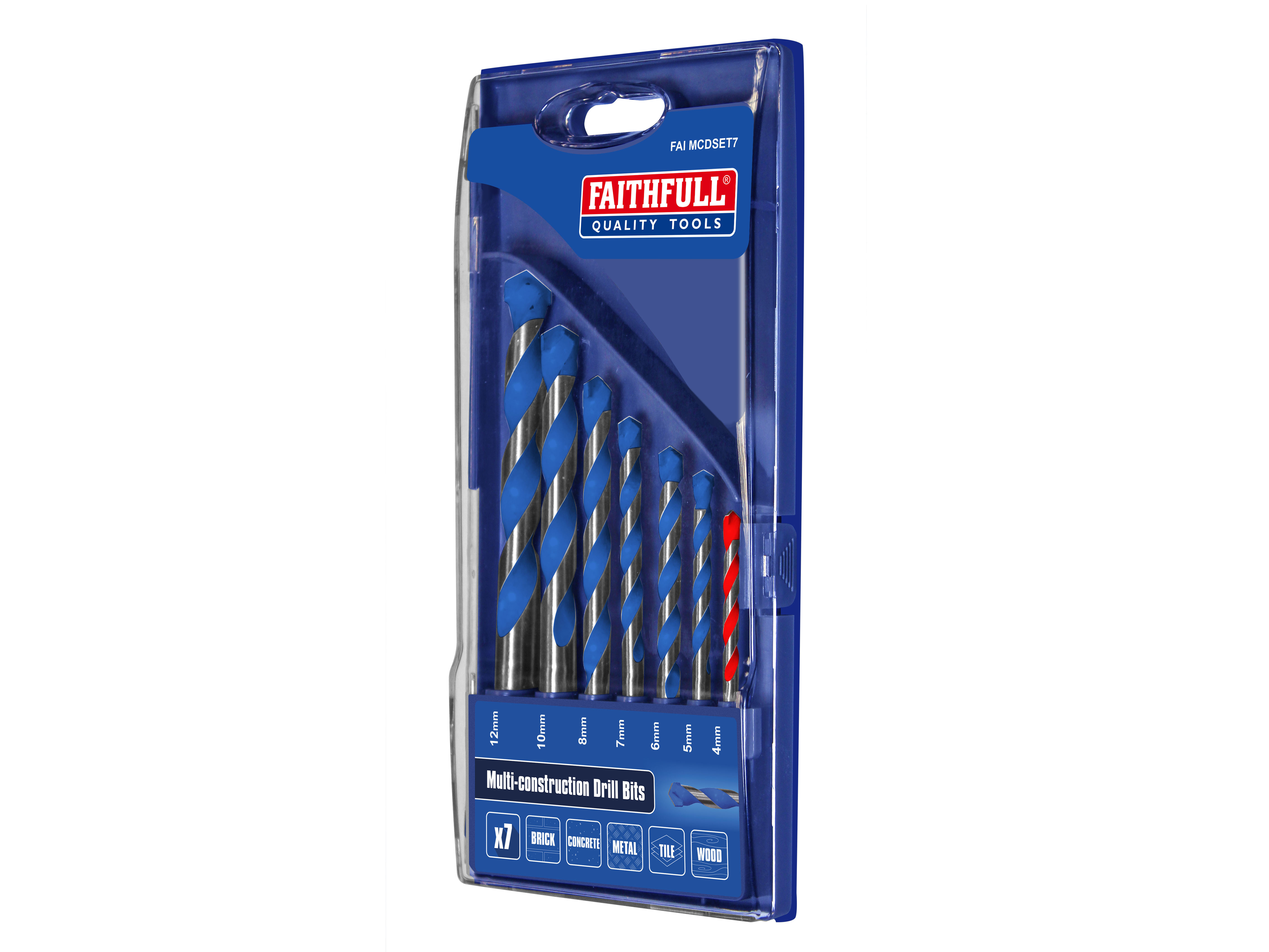 FAITHFULL 7 PIECE MULTI-USE DRILL BIT SET