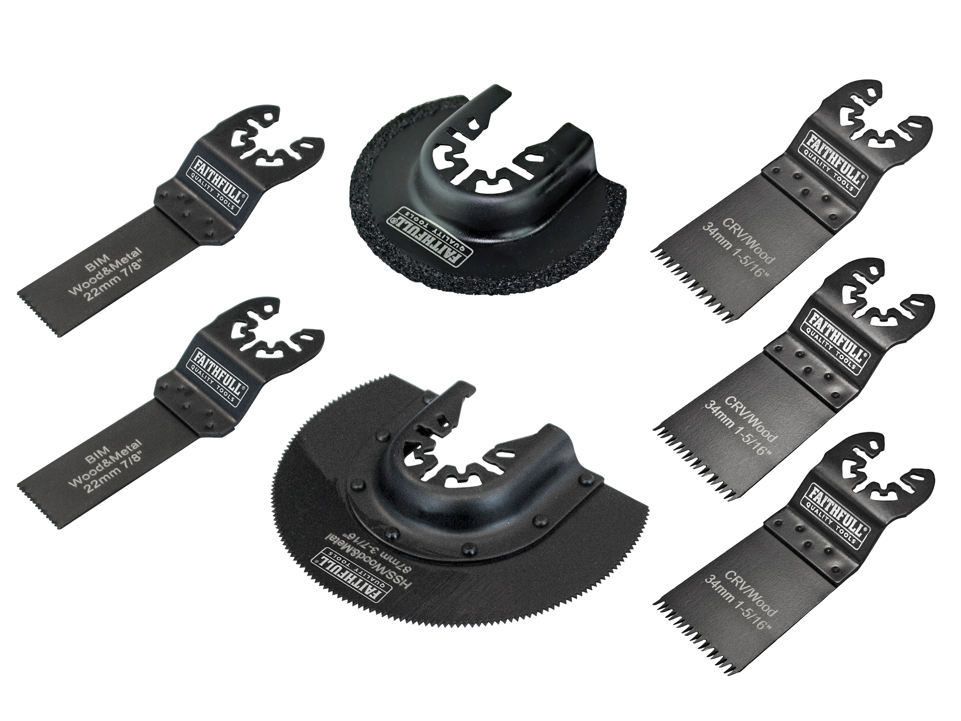 FAITHFULL 7 PIECE MULTI-TOOL BLADE SET