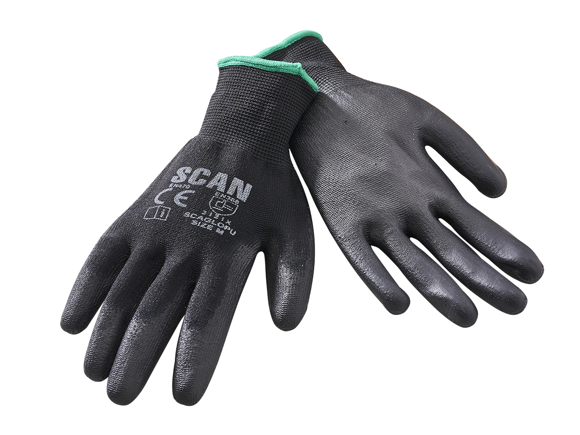 SCAN SAFETY BLACK PU GLOVES