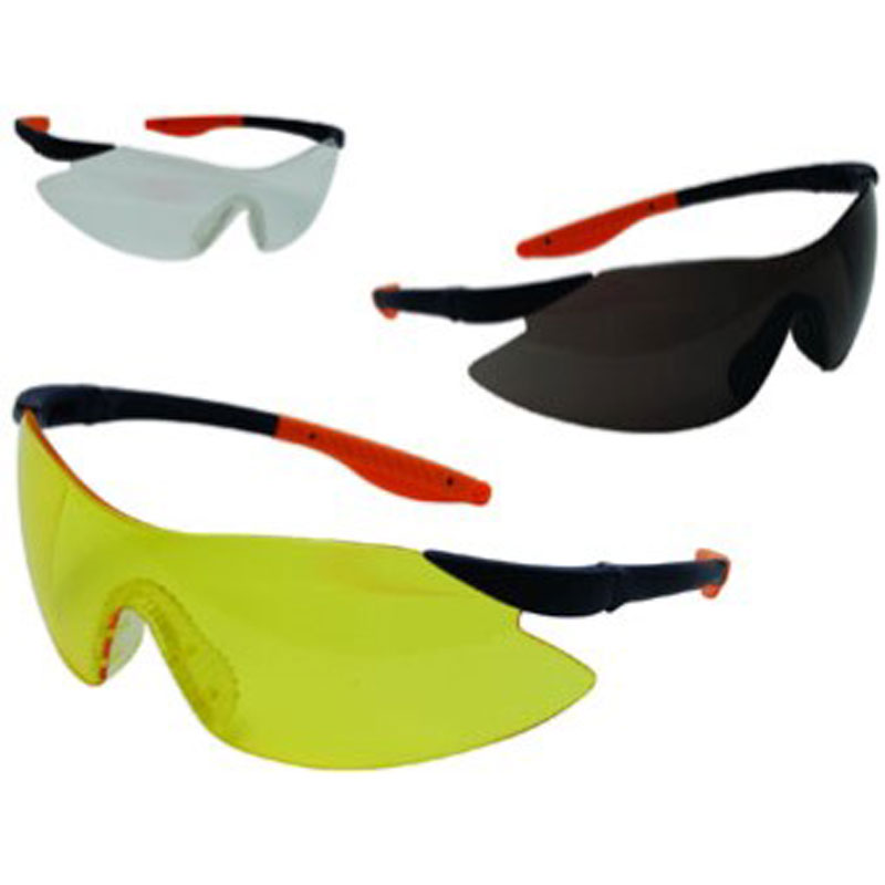 Smoke Lense Zodiac Wraparound Safety Spectacles